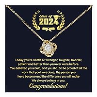 Class Of 2024 Necklace, College Graduation Gifts For Her, 8th Grade Graduation Gifts For Girls, High School Graduation Gifts For Her, College Graduation Gifts For Women, Middle School Graduation Gifts, Congratulations Graduate Gift With Amazing Message Card And Stunning Box