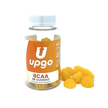 UPGO Supplements BCAA Gummies Amino Acid Supplement, Proudly Made in the USA, 30 Count