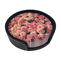 Red Rose Close Up Print Coaster Restaurant/Kitchen/Office/Beverage Coasters, Tabletop Protection Coasters