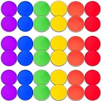 12/24Pcs Poly Spot Markers 9 inch Non-Slip Rubber Agility Training Markers Floor Dots Flat Field Cones for Football Basketball Soccer School Exercise Drills Gym Dance Practice 6 Colors
