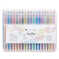 Christian Art Gifts Veritas Gel Pen Set, 36 Pack Assorted Color Variety - 9 Metallic, 9 Water Chalk, 9 Glitter, 9 Neon - Non-toxic, Lead-free Diamond Tips w/Case for Coloring, Journaling, Artists