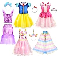Princess Dresses for Girls,Kids Dress Up Clothes Costume Set Princess Toys Gift Girl for Little Girls Ages 3-6yrs