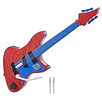 Marvel Spider-Man Across The Spider-Verse Spider-Punk Web Blast Toy Guitar with Whammy Bar Blast Action,Super Hero Toys for 5 Year Old Boys and Girls and Up