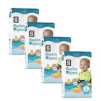 Hello Bello Premium Swim Baby Diapers Size 12-24M/Small I 80 Count of Disposeable, Hypoallergenic, and Eco-Friendly Swim Pants with Snug and Comfort Fit for Babies and Toddlers I Swimming Sloths