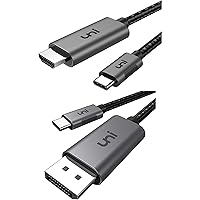 uni USB C to HDMI Cable Bundle with USB C to DisplayPort Cable