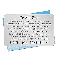 Son Gifts - Son Inspirational Engraved Wallet Card