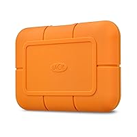 LaCie Rugged SSD 4TB Solid State Drive — USB-C USB 3.2 NVMe speeds up to 1050MB/s, IP67 Water Resistant, 3m Drop Resistant, Encryption, 5-Year Warranty with Data Recovery, 1 Mo Adobe CC (STHR4000800)