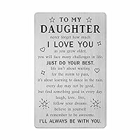 TANWIH Daughter Graduation Cards, Daughter Wallet Card from Dad Mom, Daughter Gifts for Christmas Valentines Day