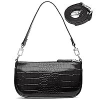 YANAIER Multi-Zipper Crossbody Handbag Purse, Women's Nylon Wristlet Mini Crossbody Bag Clutch with 2 Straps