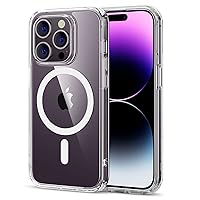 ESR for iPhone 14 Pro Case, Compatible with MagSafe, Shockproof Military-Grade Protection, Yellowing Resistant, Magnetic Phone Case for iPhone 14 Pro, Classic Hybrid Case (HaloLock), Clear