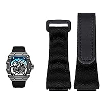Genuine Leather strap, suitable for Richard Mille nylon strap, men RM50/53 screwdriver, four-star or five-star screw head,25mm