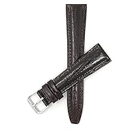 Bandini Leather Watch Band Strap - Lizard, Crocodile, Bark Pattern - Glossy Finish - 4 Colors - 12mm, 14mm, 16mm, 18mm, 20mm