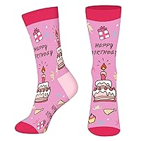 AGRIMONY Funny Socks for Women Teens Girls - Novelty Fun Crazy Funky Silly Food Cute Crew Socks Valentine Christmas Gifts