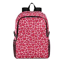 ALAZA Valentines Day Hearts on Pink Lightweight Weekender Bag Backpack Daypack