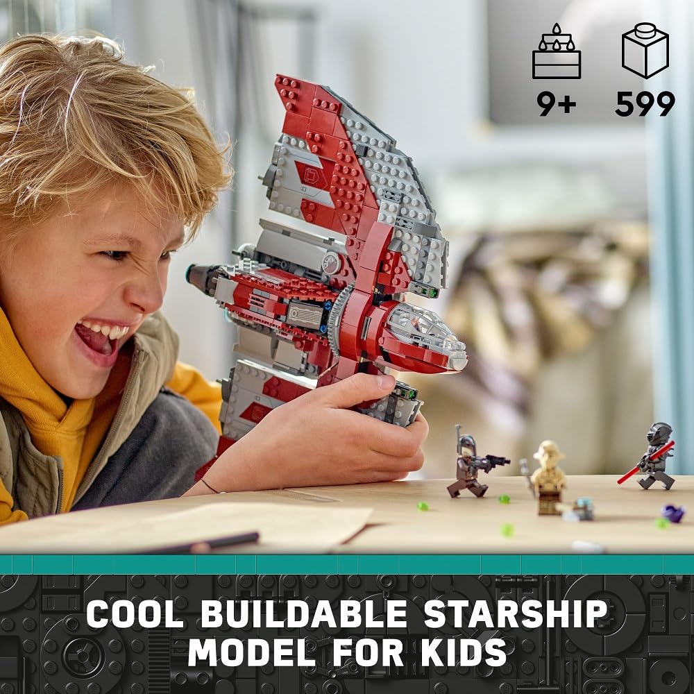 LEGO Star Wars Ahsoka Tano’s T-6 Jedi Shuttle 75362 Star Wars Playset Based on The Ahsoka TV Series, Show Inspired Building Toy for Ahsoka Fans Featuring a Buildable Starship and 4 Star Wars Figures
