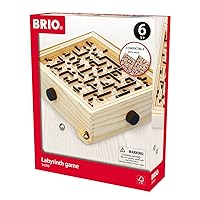 BRIO 34000 Labyrinth Game - Classic Mind-Challenging Maze | Enhances Concentration and Coordination | Perfect for Kids Age 6 and Up | Over 3 Million Units Sold
