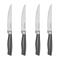 HENCKELS Graphite Razor-Sharp 4-pc Steak Knife Set, German Engineered Informed by 100+ Years of Mastery,Black