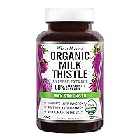 FarmHaven Silymarin Milk Thistle Capsules | 11250mg Strength | 30X Concentrated Seed Extract & 80% Standardized Silymarin| Non-GMO | 120 Veggie Capsules