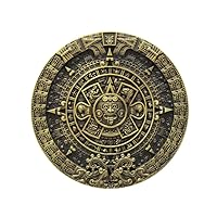 Vintage Bronze Plated Aztec Calendar Belt Buckle also Stock in the US