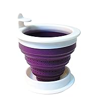 The Tea Spot Tuffy Tea Infuser Steeper - Violet Silicone Tea filter - Collapsible Silicone tea infuser for loose tea - Washable & Reusable