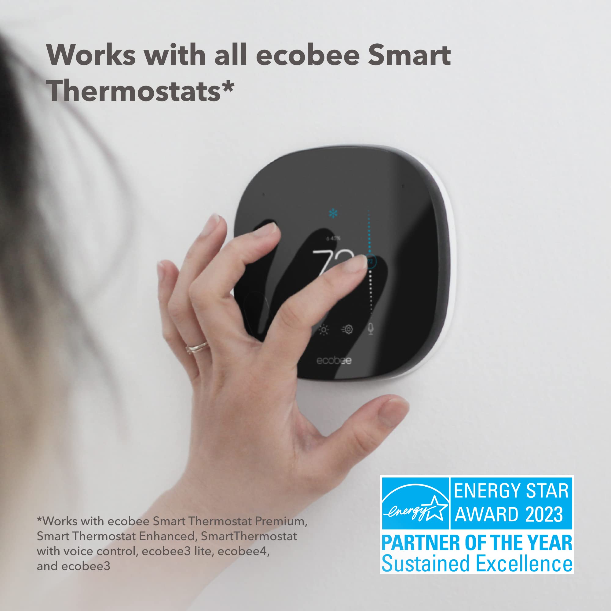 ecobee Smart Sensor 2 Pack - Comfort, Security, Energy Savings - Smart Home - Compatible with ecobee Smart Thermostats for Home
