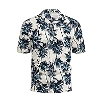 Christmas Hawaiian Shirts for Men Button Down Flower Short Sleeve Vest Beach Loose Workout Tank Tops for Men