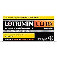 Lotrimin Ultra Antifungal Jock Itch Cream with Butenaﬁne Hydrochloride, Jock Itch Treatment for Men, Women, and Kids Over The Age of 12, 1.1 oz Tube