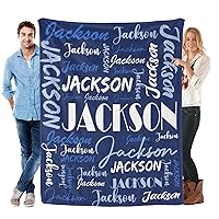 Dr.TOUGH Name Blanket Personalized Blanket and Throws Personalized Blanket for Kids Adult Fleece Bed Blankets Customized