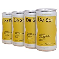De Soi Golden Hour by Katy Perry - Sparkling Beverages, Natural Botanicals, Adaptogen Drink, Lemon Balm, L-theanine, Vegan, Gluten-Free, Ready to Drink 4-pack cans (8 fl oz)