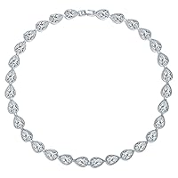 MASOP Luxury Pear Shape Teardrop Cubic Zirconia CZ Wedding Party Bridal Jewellery Drop Earrings/Necklace/Bracelet/Jewellery Set