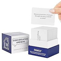 200 Family Conversation Cards - Fun Game - Great for Adults, Kids, and Teens - Questions to Spark Conversations and Build Relationships - for Game Night, Parties, or Road Trips
