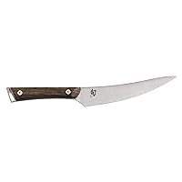 Shun Cutlery Kanso Boning & Fillet Knife 6.5”, Easily Glides Through Meat and Fish, Authentic, Handcrafted Japanese Boning, Fillet and Trimming Knife,Silver
