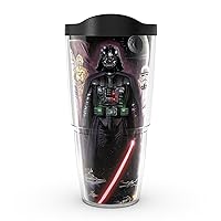 Star Wars Collage Made in USA Double Walled Insulated Tumbler Travel Cup Keeps Drinks Cold & Hot, 24oz, Classic, 1 Count (Pack of 1)