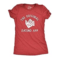Womens The Original Dating App T Shirt Funny Cootie Catcher Joke Tee for Ladies