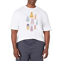Disney Big & Tall Princesses Sketchbook Dresses Men's Tops Short Sleeve Tee Shirt