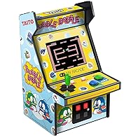 My Arcade Micro Player Mini Arcade Machine: Bubble Bobble Video Game, Fully Playable, 6.75 Inch Collectible, Color Display, Speaker, Volume Buttons, Headphone Jack, Battery or Micro USB Powered