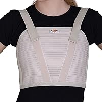 Armor Adult Unisex Chest Support Brace to Stabilize the Thorax after Open Heart Surgery, Thoracic Procedure, or Fractures of the Sternum or Rib Cage, Tan Color, Size XX-Large, for Men and Women