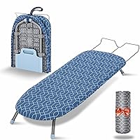 APEXCHASER Tabletop Ironing Board with Iron Rest, Tabletop Small Ironing Board with 2 Heat Resistant Ironing Cover, Portable Tabletop Ironing Board wiht Non-Slip Feet for Home Travel Use