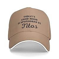 Today's Good Mood is Sponsored by Titos Hat for Men Women Baseball Cap Gifts Funny Fashion Trucker Hat