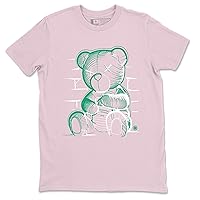 Medium Soft Pink Malachite Design Neon Bear Sneaker Matching T-Shirt