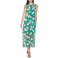 DKNY Women's Partially Lined Zip-Closure Midi Dress