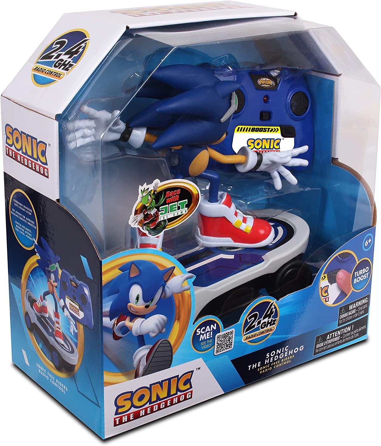 NKOK Sonic NKOK Free Rider R/C, Turbo Boost Feature: Goes from Fast to Super-Fast, Allows Children to Pretend to Drive and Have Fun at The Same Time, for Ages 6 and up