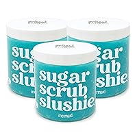 Primal Elements Sugar Scrub Slushie, Hydrate, Exfoliate, & Moisturizing Scrub for Hands, Body, and Face, Gifts for Her (10 oz each) – Mermaid (Pack of 3)