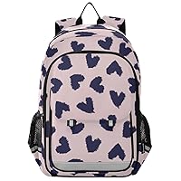 ALAZA Pink Navy Heart Shaped_1917330320 Backpack Cycling, Running, Walking, Jogging