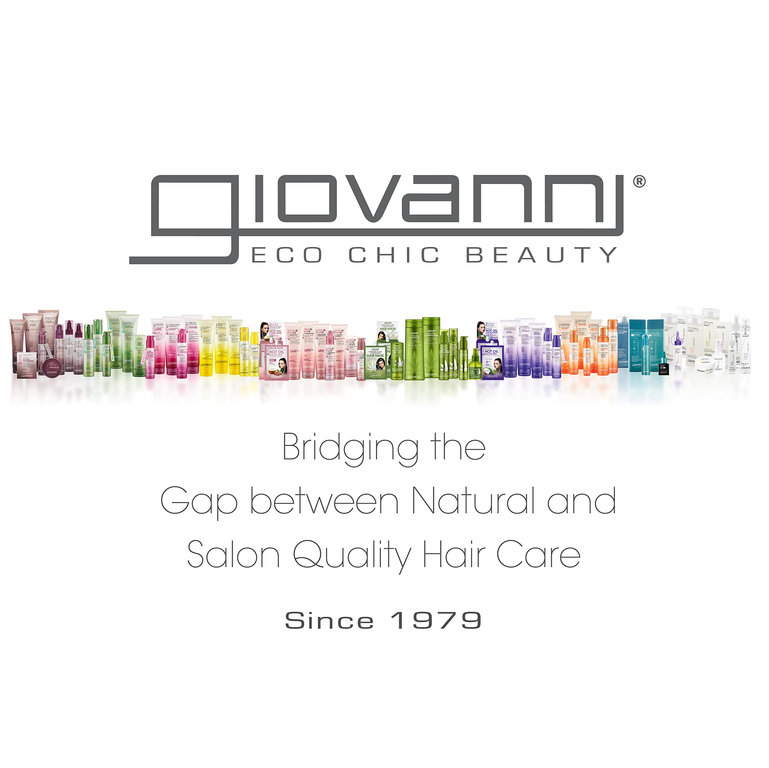 GIOVANNI Eco Chic 50:50 Balanced Hydrating Calming Conditioner, 8.5 oz. - Leaves Hair pH Balanced for Over-Processed, Lauryl & Laureth Lauryl & Laureth Sulfate Free, No Parabens, Color Safe