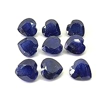 23.65 Ct Deep Blue Sapphire Heart Shape Size 8 mm Cut Faceted 9 Pcs Lot Loose Gemstone -Matching Color Sapphire give your Jewelry Outstanding look