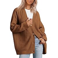 Cardigan Sweaters for Women Lightweight Open Front Cardigan Button Down Fall Sweaters Cable Knit Chunky Outwear Coat