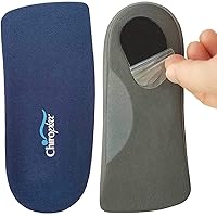 3/4 Length Orthotic Foot Insoles, Flat Feet Arch Support Shoe Inserts for Over-Pronation, Fallen Arches, Plantar Fasciitis Pronated Ankles