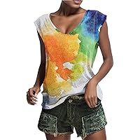 XJYIOEWT Y2K Tops Fairy Grunge Women Cap Sleeve Summer Casual Tops V Neck Solid Color Casual Shirts Loose Fit Blouse Lo