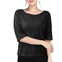 Spring Clothes for Women 2024 for Short Women Women Sparkling Blouse Fashion Casual Sequins Party Top Tops WOM